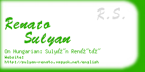 renato sulyan business card